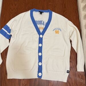 Wild Collective x Los Angeles Chargers Varsity Cardigan Size M Retro Preppy
